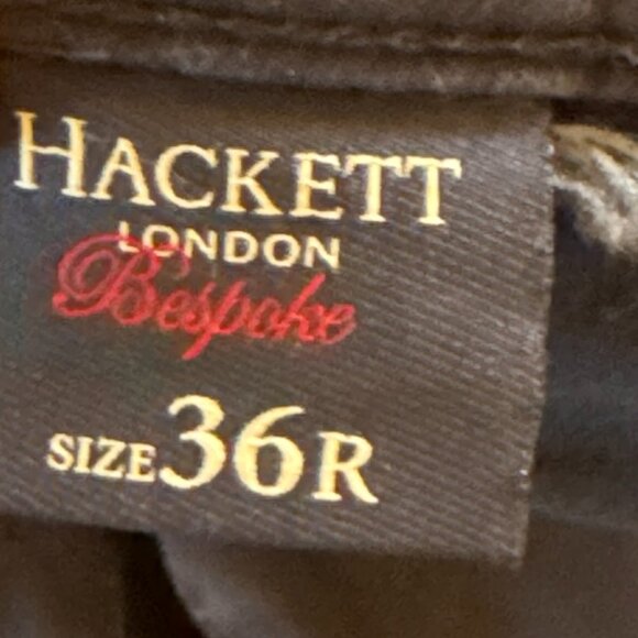 Hackett London Bespoke Navy Blue Men Pants Size 36R Button Fly 5 Pocket layout - Picture 8 of 9